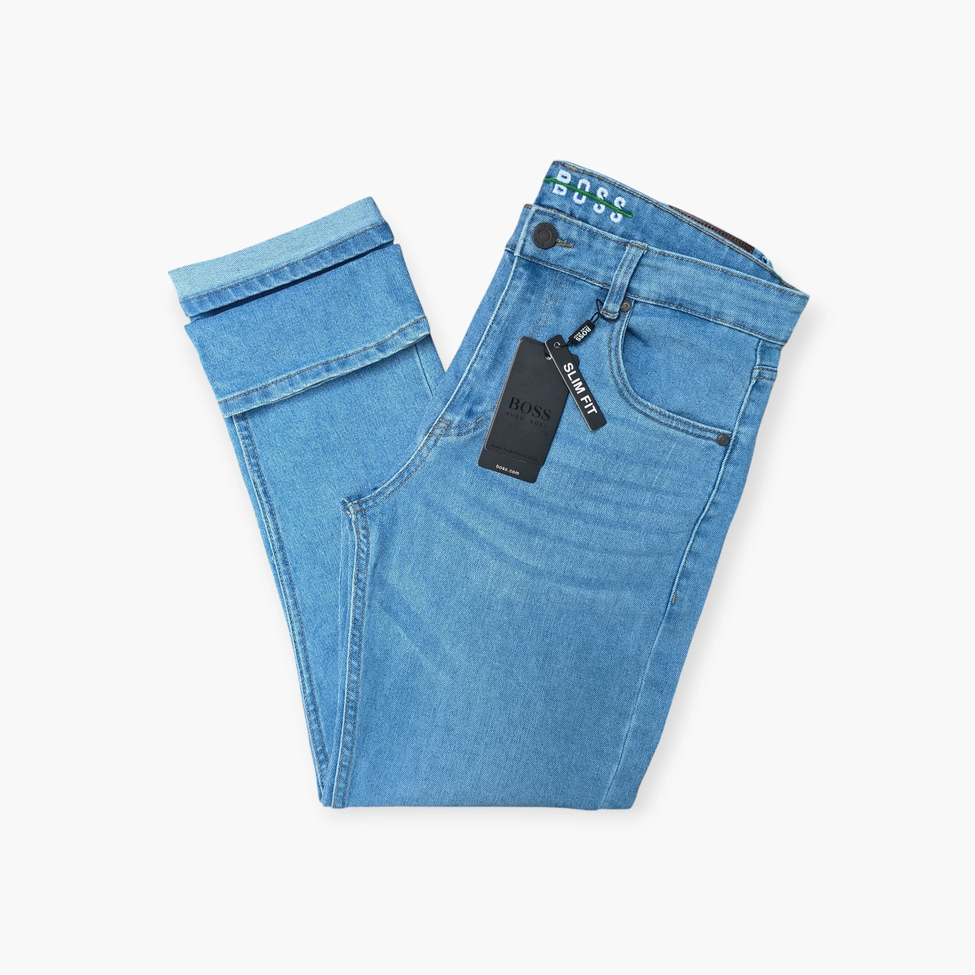 Hugo Boos Slim Fit Light Wash Stretchable Denim Jeans - GHBS5002 - Image 2