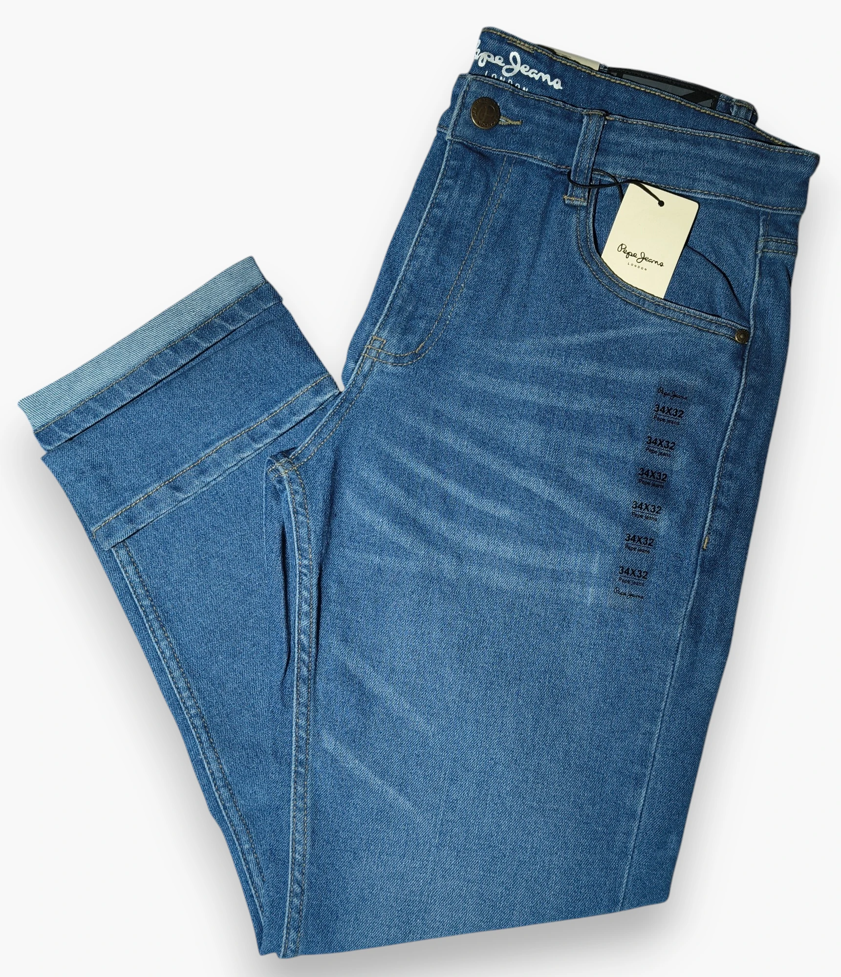 Pepe Jeans Slim Fit Light Blue Stretchable Denim Jeans - GHPP1003 - Image 2