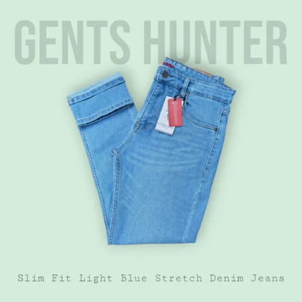 U.S Polo Slim Fit Light Blue Stretch Denim Jeans - GHUS4178