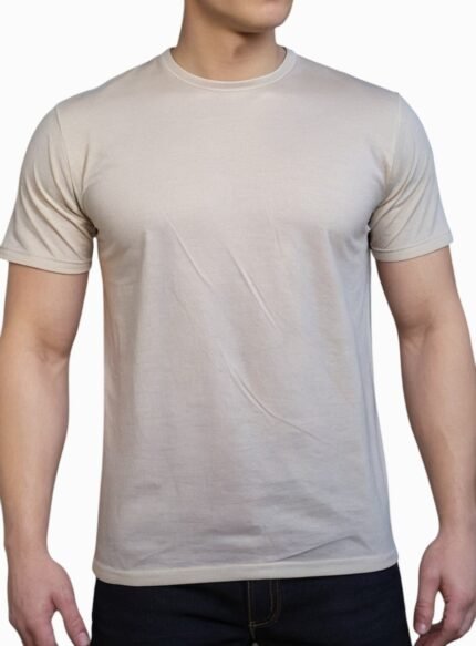 Classic Off-White Crew Neck T-Shirt