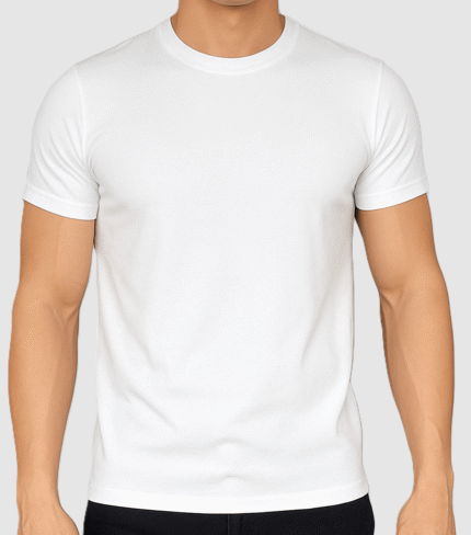 Classic White Crew Neck T-Shirt